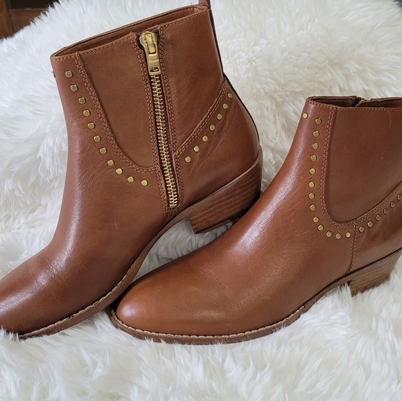 Coach Shoes - Coach Eva Almond Studded Booties so 6